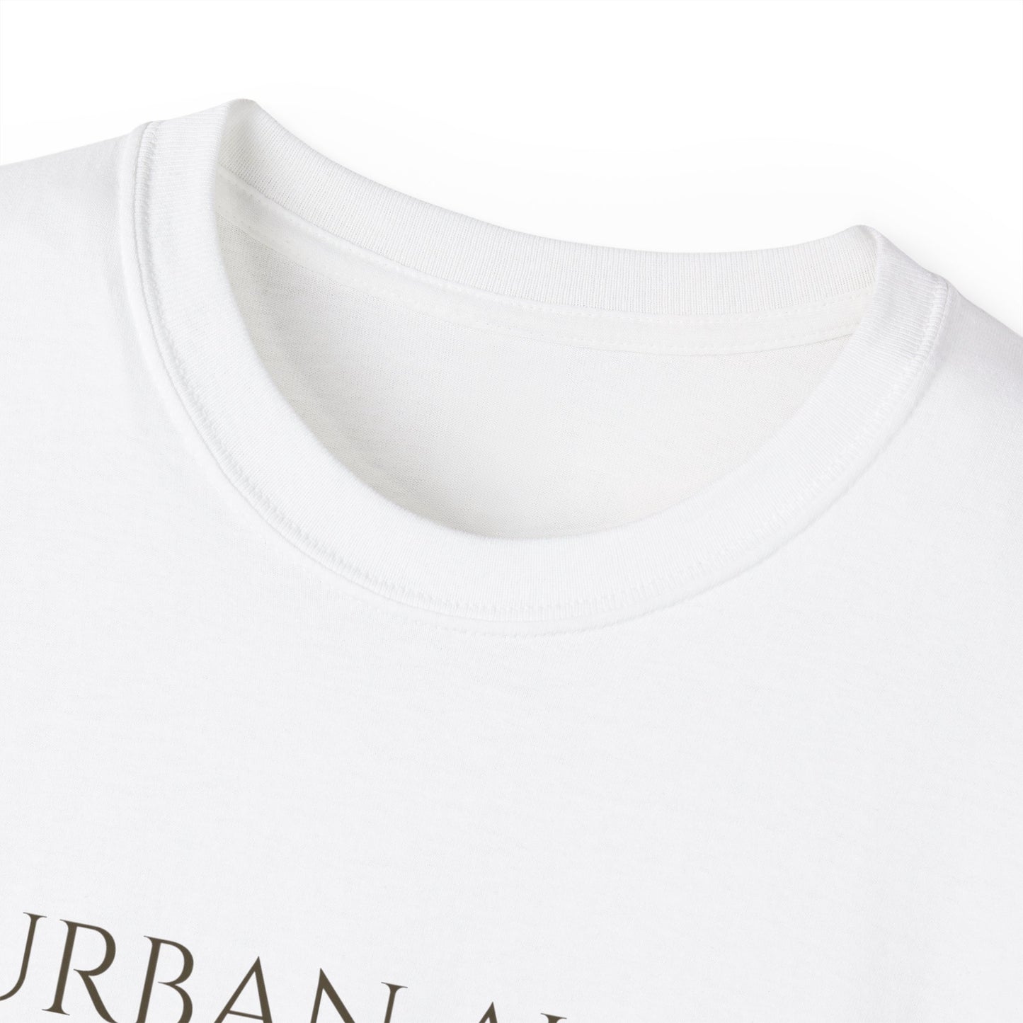 Urban Aura Minimalist Graphic Tee — 'URBAN AURA' Text Shirt