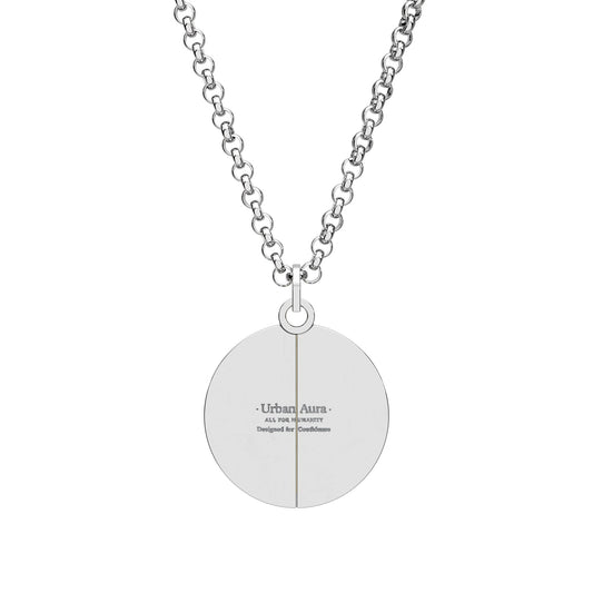 Hidden Message Circle Necklace (Engraving)