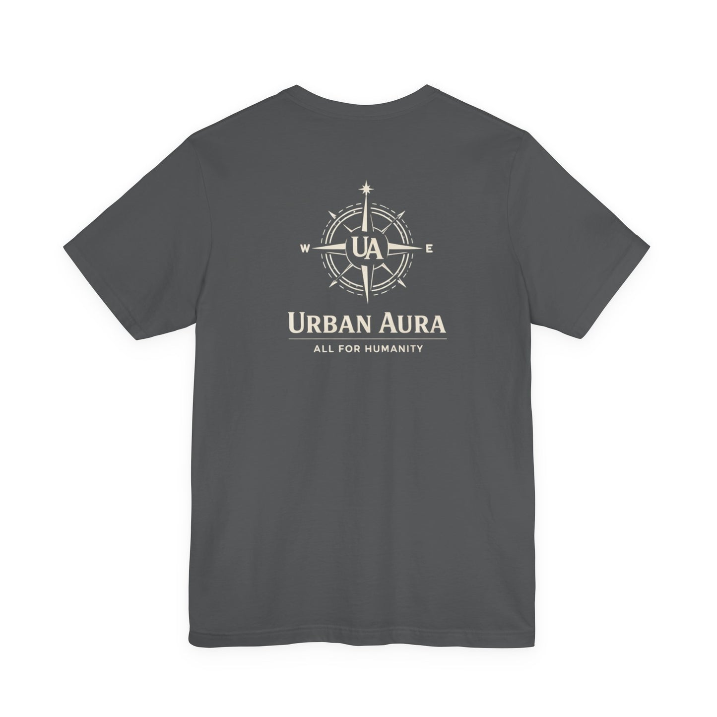 Urban Aura Minimalist Logo Tee — 'UA' Chest & Back Graphic