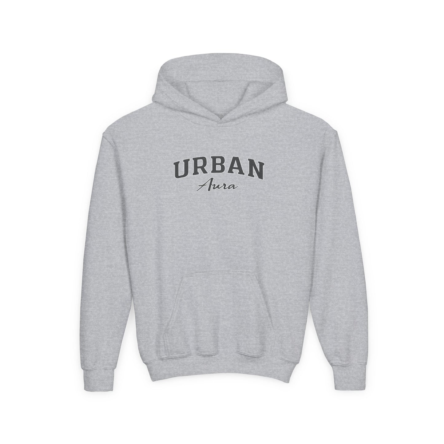 Youth Hoodie — "Urban Aura" Minimal Script Pullover