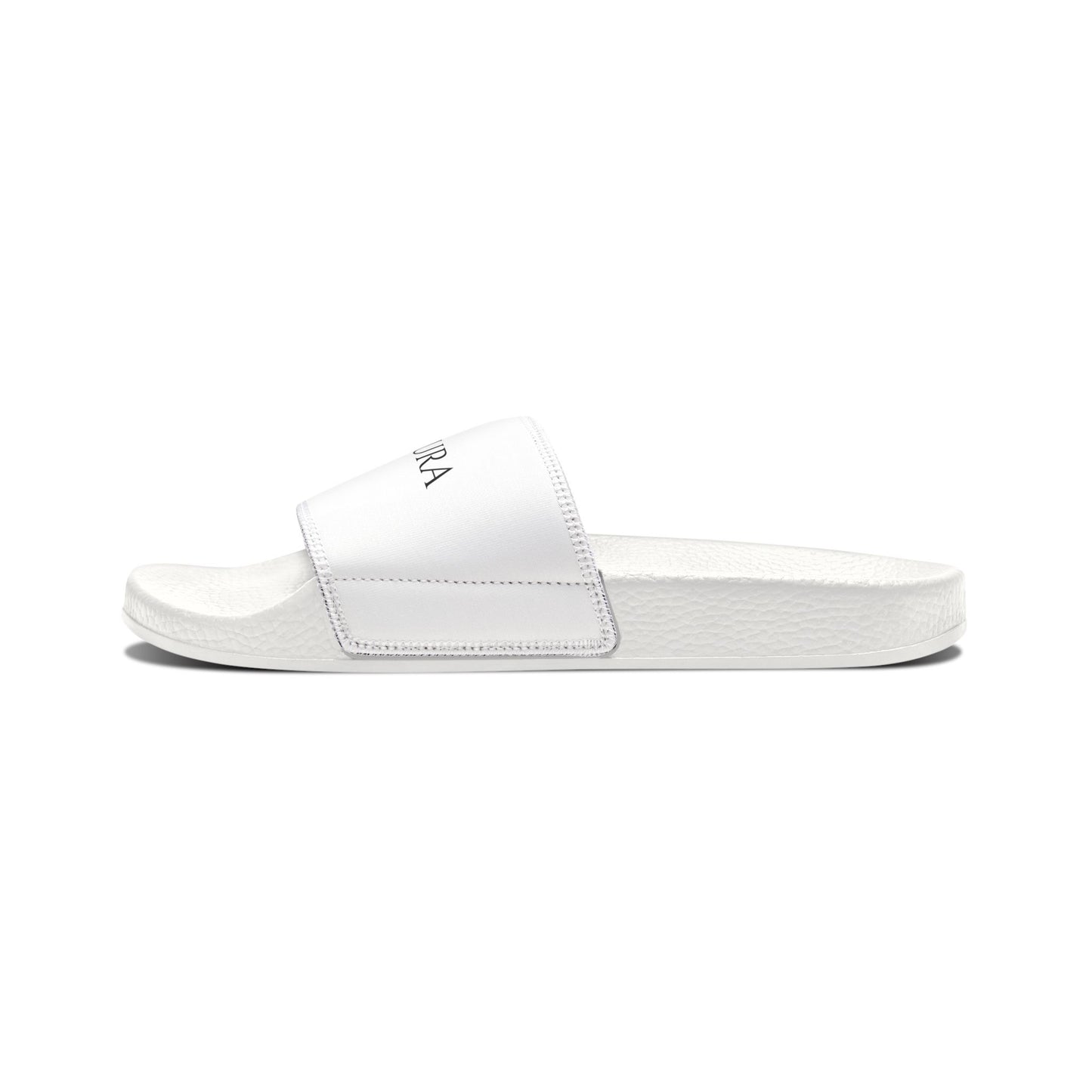Women’s Slide Sandals — Removable-Strap White Comfort Slides (Urban Aura)