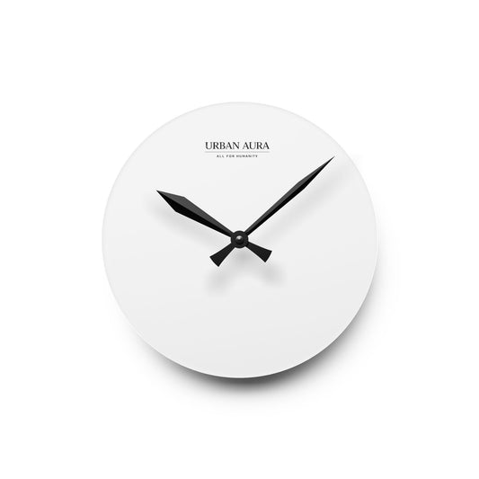 Minimalist Acrylic Wall Clock — Modern Urban Aura Home Decor