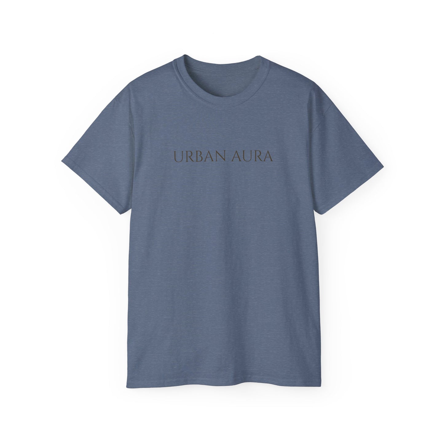 Urban Aura Minimalist Graphic Tee — 'URBAN AURA' Text Shirt