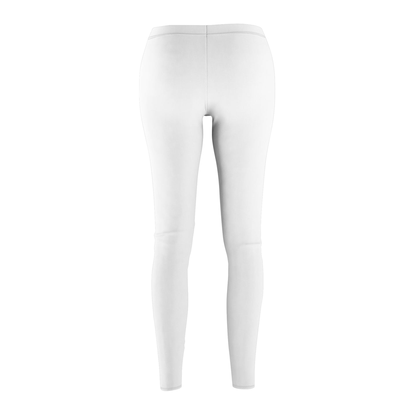Women's Casual Cut & Sew Leggings — Minimal White AOP