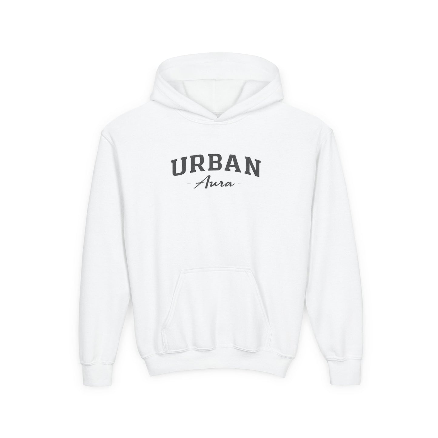 Youth Hoodie — "Urban Aura" Minimal Script Pullover