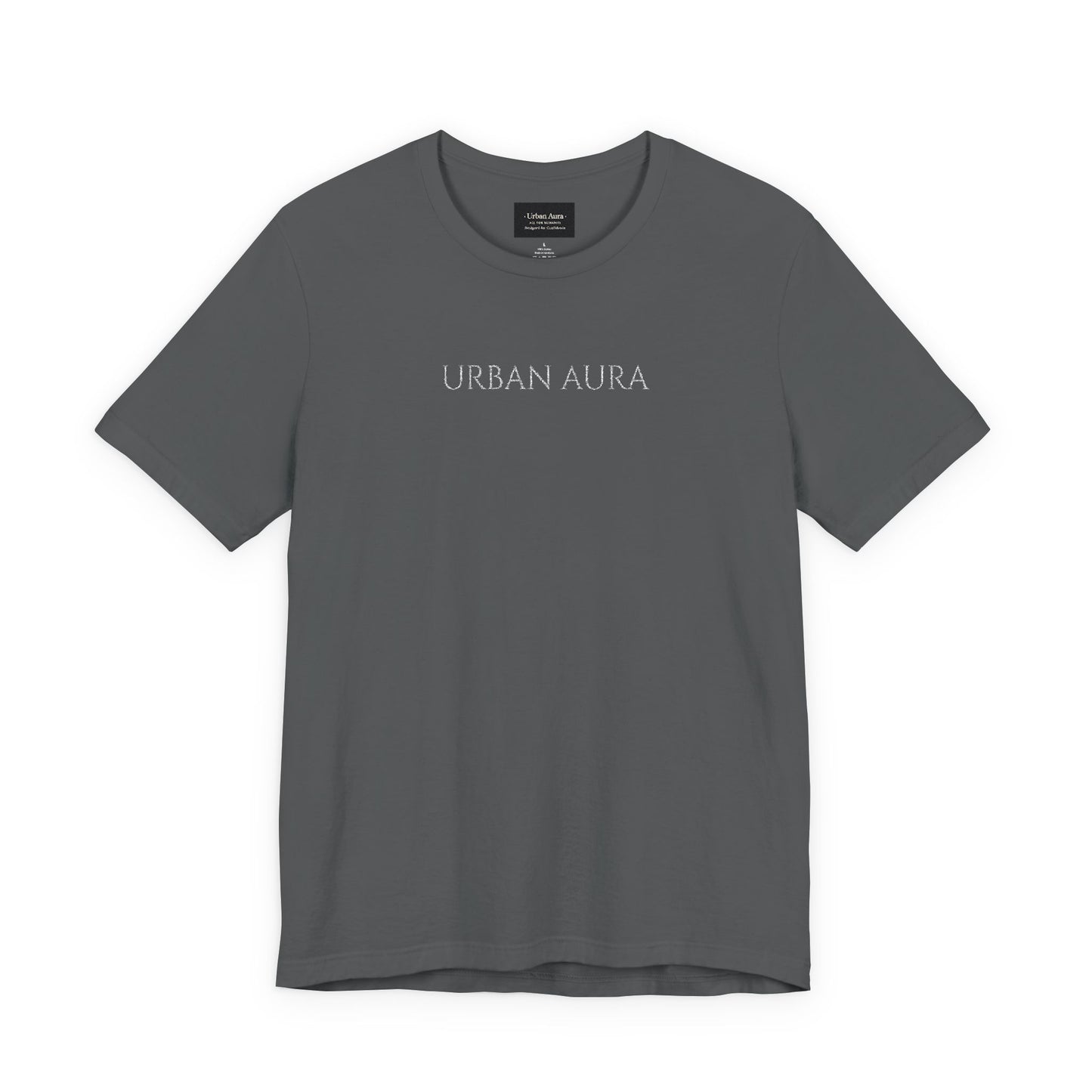 Thank You Text Tee — Minimal White Short Sleeve T-Shirt